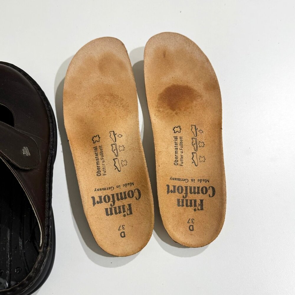 Finn Comfort Womens Stanford Clog Brown Leather Size 37 EU / 6.5 US - Picture 9 of 12